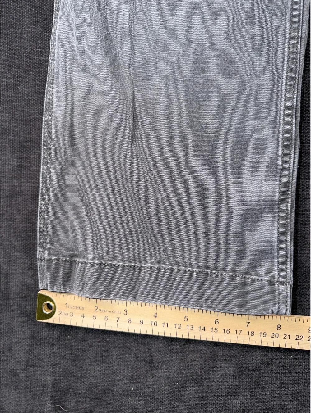 Carhartt Rugged Flex Relaxed Canvas Work Pants 34x32 Gray